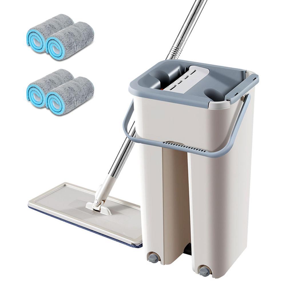 Hands-Free Flat Mop & Bucket Set